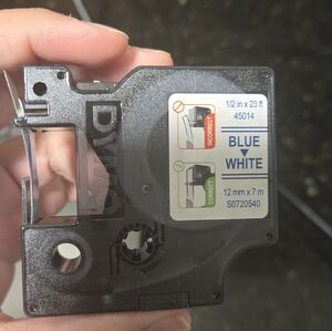 Dymo Blue and White Label Tape Cartridge